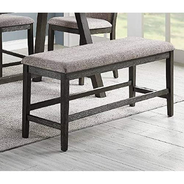 Modern Counter Height Bench with Plush Upholstered Seat Cushion and ...