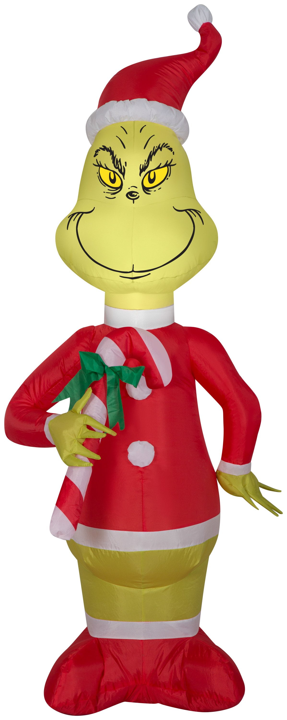 4' Airblown Inflatable Grinch w/Red and White Candy Cane - Walmart.com ...