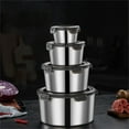 thumbnail image 4 of RUISINERY 5pieces Stainless Steel Lunch Box with Leak Proof Lid Food Storage Container for Lunches Snacks and Leftover Kitchen Bowls, 4 of 5