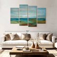 thumbnail image 2 of Elephant Stock Wispy Clouds Wall Art - Horizontal Multi Panel Canvas - Living Room Wall Decor - Abstract Multi Panel - Teal And Yellow Decor By Silvia Vassileva - 84" x 54", 2 of 8