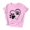 thumbnail image 4 of Posijego T-Shirts Graphiques Cœur pour Femmes Saint-Valentin Manches Courtes T-Shirts d'Été Mignons Col Rond Décontractés, 4 of 4