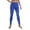 Blue, variant on IDALL Yoga Pants Women Leggings for Women Workout Leggings Womens Daily Solid Yoga Pants Elastic Mid Waist Workout Pants Casual Sport Trousers Leggings Butt Lifting Leggings Black L