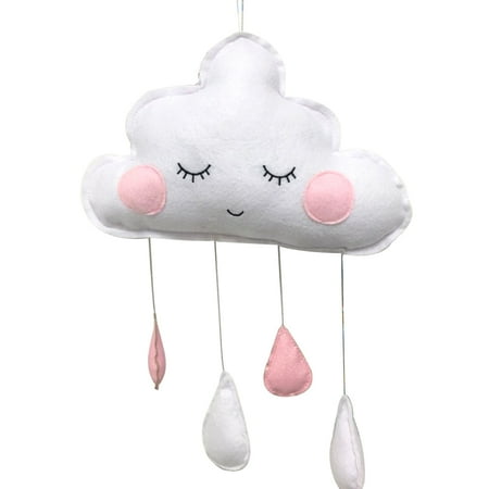 

Decor Hanging Room Wall Rainbow Cloud Raindrop Ceiling Pendant Nursery Baby Crib Mobile Felt Decoration Ornament Kids