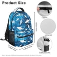 thumbnail image 7 of Jeiento 16 Inch Kids School Backpack for Boys Girls, Lightweight Water-Resistant Polyester Ocean Shark Print Bookbag for Preschool Elementary Middle School Hiking Daypack, 7 of 7