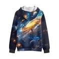 thumbnail image 5 of Uorisanigo Zip-Up Hoodie Sweatshirt Velvet Lined Boys & Girls Long Sleeve Sweatshirt Universe Planet Pullover Tops with Front Pocket Spring Autumn Casual Clothing, 5 of 8