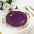 thumbnail image 7 of BalsaCircle 10 Purple Round 10" Disposable Plastic Salad Dinner Plates Gold Embossed Baroque Trim Party Events Decorations, 7 of 7