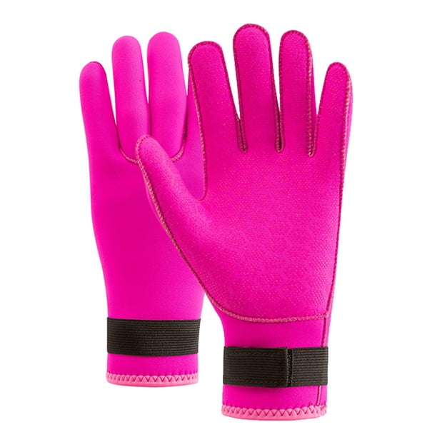 Guantes de buceo de neopreno Guantes de surf elásticos Accesorios para exteriores (M rojo)