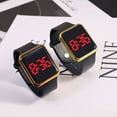 Electroplating LED Square Electronic Watch for Elementary and Middle