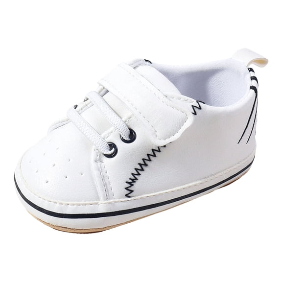 Quealent Unsex Baby Shoes Boys Girls Sneakers Non-Slip Soft Rubber Sole Toddler Crib First Walker Lightweight Shoes Black for Size 3