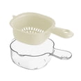 thumbnail image 2 of Juego de colador de doble capa para lavar frutas con cesta coladora desmontable y base sólida: herramienta de cocina para enjuagar verduras con mango, agarre antideslizante y pegatinas faciales pe, 2 of 6