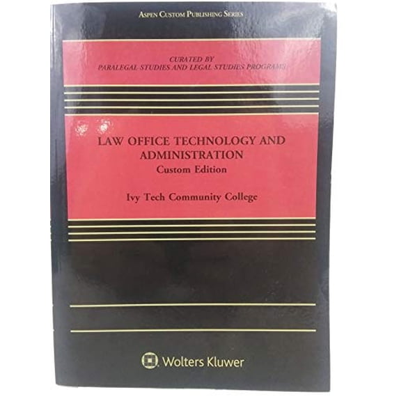 Pre-Owned Law Office Technology & Admin-Custom Ed ITCC, 9781454880554, 1454880554, Paperback,