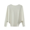 thumbnail image 1 of Yuyuzo Chandails Amples pour Femmes Manches Longues Col Rond Hauts Tricotés Hiver Automne Chandails Décontractés Couleur Unie, 1 of 5