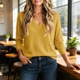 thumbnail image 4 of Perfectbot Women's V Neck Knit Sweater, Long Sleeve Loose Fit Fall & Spring Top with Ribbed Trim, 4 of 7