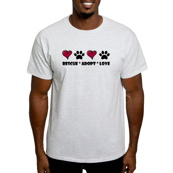 CafePress - Rescue*Adopt*Love T Shirt - Light T-Shirt - CP