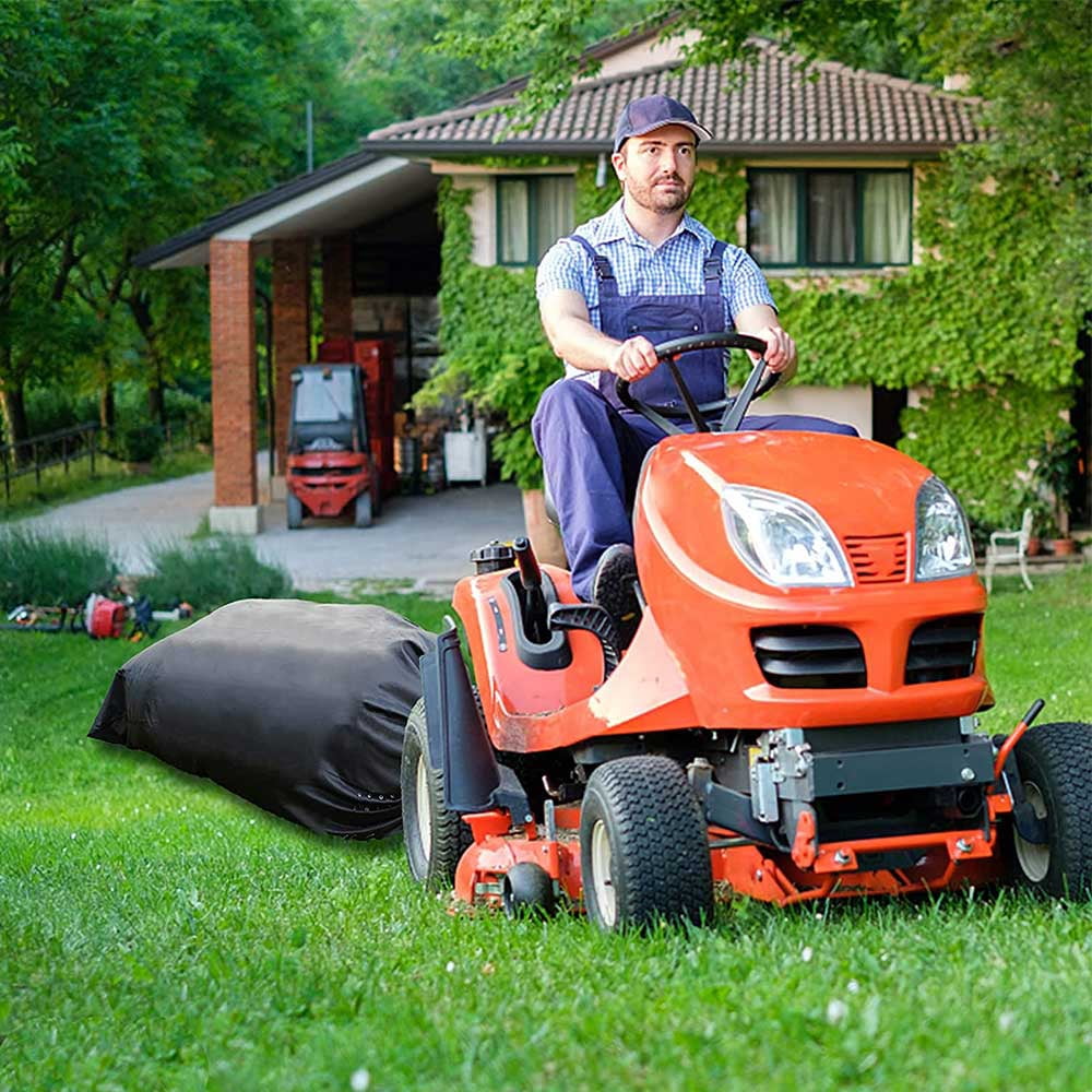 Power Rake Dethatcher Lawn Tractor Leaf Bag Riding Mower Huge - Main Image