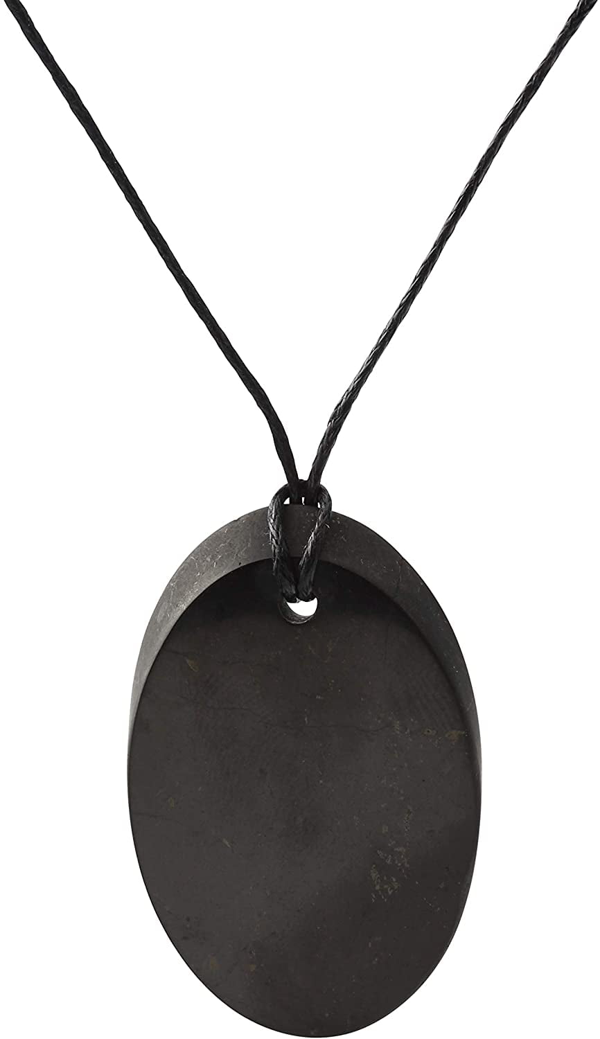 Heka Naturals Shungite Pendant Necklace EMF Protection Pendant Shungite Jewelry is Trendy and Used for Chakra and Energy Balancing 