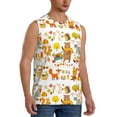 thumbnail image 2 of Kdxio Autumn Forest Animals for Men's Muscle T-shirt,Sleeveless for Workout Running Athletic Gym Lounge Casual, 2 of 7