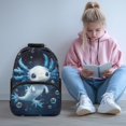 thumbnail image 2 of KUIFORTI Blue Axolotl Kids Backpack Girls Bookbag Fashion School Bag with Laptop Compartment Front Pockets Back to School Essentials Gifts, 2 of 7