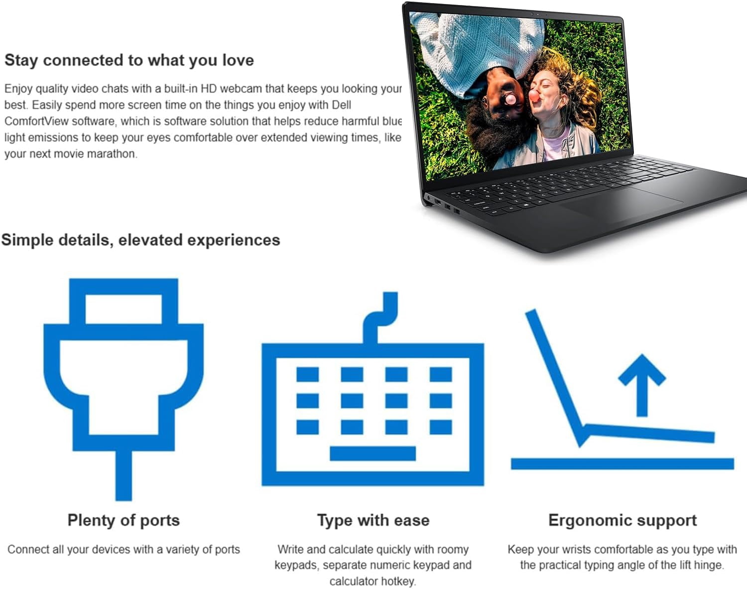 Dell Inspiron 15 3535 Personal Laptop, 15.6” FHD 1920 x 1080 Touchscreen Display, AMD Ryzen 7 7730U, 32GB RAM|1TB SSD, Windows 11 Pro, Black