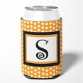 thumbnail image 2 of Letter S Initial Monogram - Orange Polkadots Can or Bottle Hugger, 2 of 5