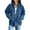 Blue_#18, variant on Women Comfy Corduroy Jackets Casual Zip Up Coats Soft Long Sleeve Fashion Jacket with Pockets,Purple 2XL