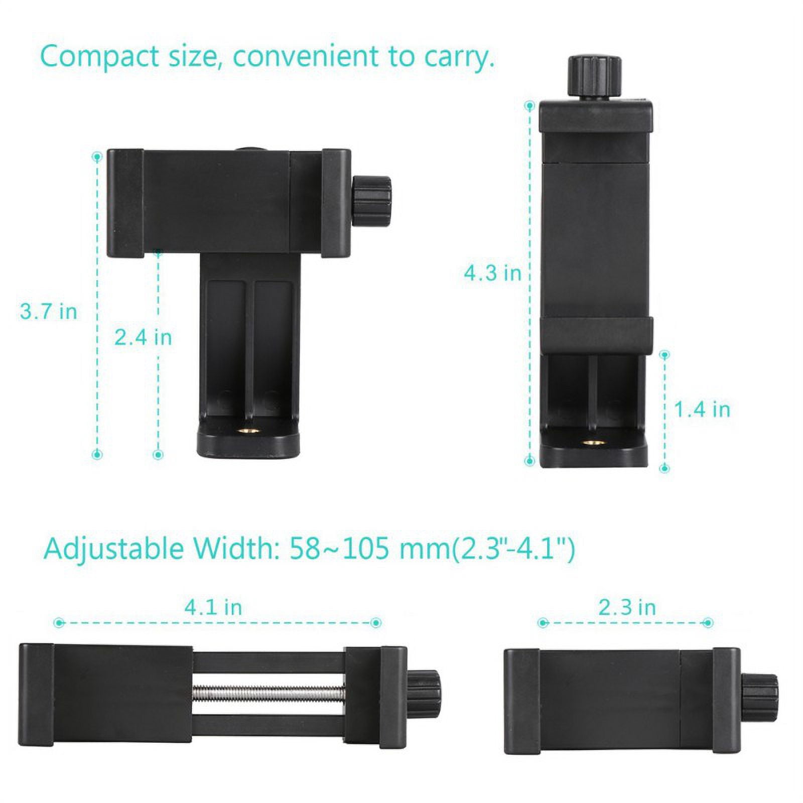 Universal Smartphone Tripod Stand – Cell Phone Clip Mount Adapter – Lightweight & Portable