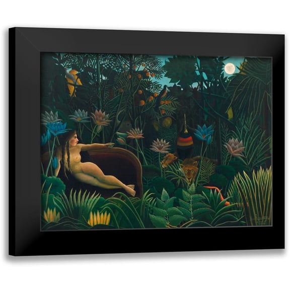 Rousseau, Henri 14x12 Black Modern Framed Museum Art Print Titled - The Dream