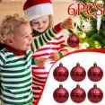 thumbnail image 4 of AYktou 6 Pcs Christmas Balls Ornaments, 2.3 Inch Double Rhombus Embossed Plated Christmas Tree Decorative Hanging Ball, Ornaments Hanging Pieces for Xmas Birthdays Festive Party Decoration, 4 of 7
