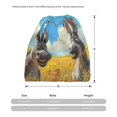 thumbnail image 3 of Honeii Funny Countryside Donkey Print Winter Beanie Daily Hat - Thermal Polar Fleece Ski Running Hat Skull Cap for Men and Women,Beanie, 3 of 8