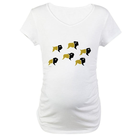 CafePress - Colorado Buffalo Herd Maternity T Shirt - Cotton Maternity T-shirt, Cute & Funny Pregnancy Tee