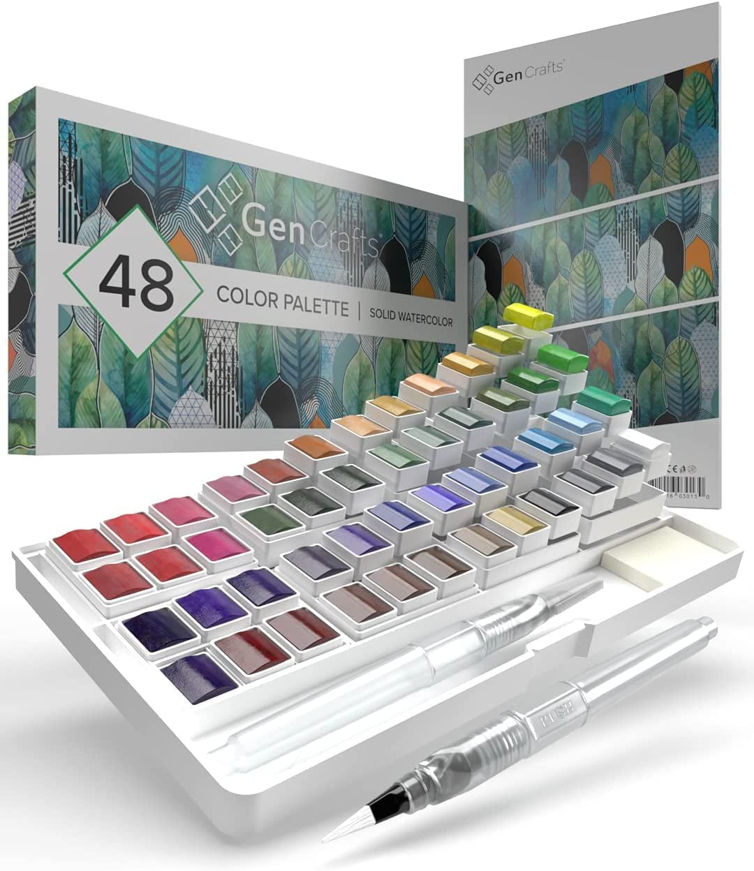 GenCrafts Premium Watercolor Palette, Set of 48 Colors