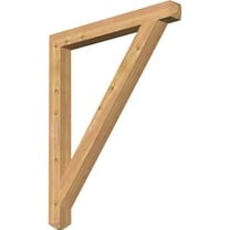 Ekena Millwork 3 1/2"W x 36"D x 44"H Traditional Craftsman Smooth Bracket, Western Red Cedar