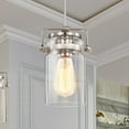 thumbnail image 2 of Nuvo Lighting Antebellum 1-Light Mini Pendant Fixture Brushed Nickel Finish with Clear Glass, 2 of 16