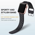 thumbnail image 2 of KOMI 3 Pack Compatible for Apple Watch Band 40mm 38mm 41mm 45mm 44mm 42mm, Soft Silicone Sport Strap Breathable Replacement Bands for Apple Watch SE/iwatch Band Series 8 7 6 5 3 4 2 1 Men Women, 2 of 7