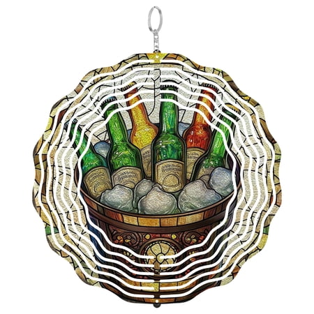 Era Gift Beer Bottles Sun Catcher 3D Wind Spinner Style UV Printed Bar Man Cave Decor