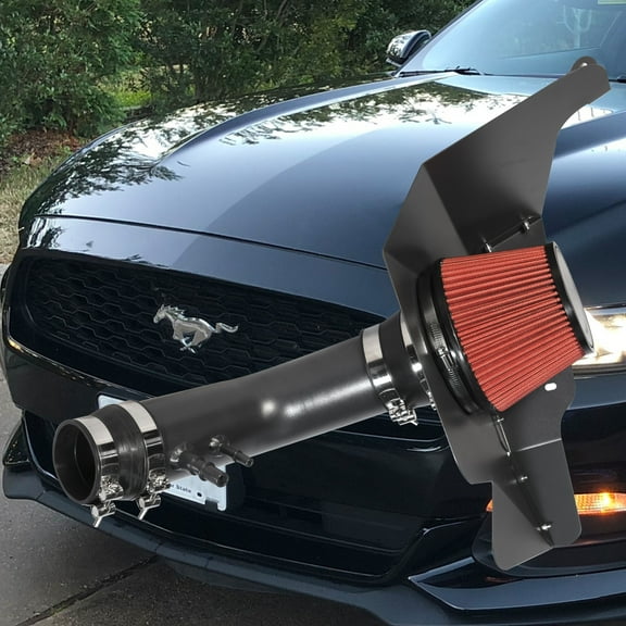 HZ Red 2015-2017 Ford Mustang 3.7 V6 Cold Air Intake Kit   Heat Shield