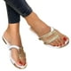 thumbnail image 4 of Zapatos de fondo plano de verano Chanclas de diamantes de imitación Chanclas de mujer Zapatillas casuales Wmkox8yii  hj789, 4 of 4