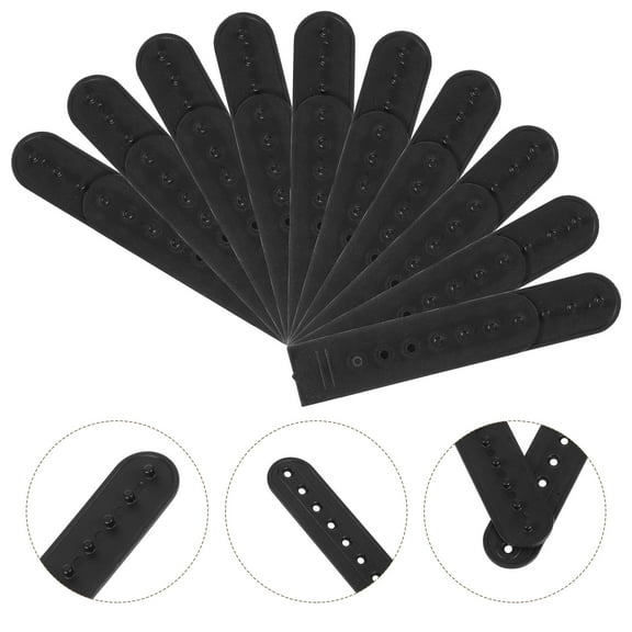 Topbathy 20Pcs Black Snapback Strap Replacement for Baseball Caps Plastic Buckle Clip with Universal Fit