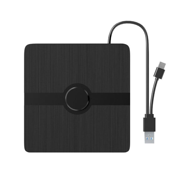 External USB-C DVD Burner with 5Gbps Speed Plug and Play for CD DVD VCD Discs