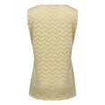 thumbnail image 5 of Lovskoo 2024 Tank Top for Women Solid Color Eyelet Pleated Square Collar Tank Tee Summer Casual Loose Sleeveless Shirt Beige 3XL, 5 of 8