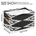 thumbnail image 4 of Black White Pixel Art Square Storage Bins with Handles Collapsible Containing Box 1 Pack, 4 of 9