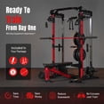 thumbnail image 2 of Mikolo Power Rack Cage with Dual Pulley Cable Crossover Machine,Multi-Function Squat Rack with J Hooks,Dip Bars and Landmine for Home Gym with Barbell and Weight Bench and 230LB Colorful Plates, 2 of 15