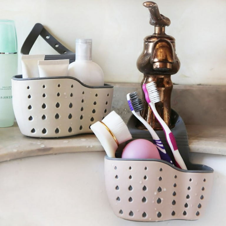 Kitchen Sink Sponge Holder Bathroom Hanging Strainer Organizer