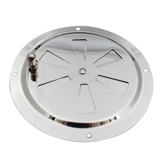 Rejilla de ventilación redonda, apertura de ventilación ajustable, entrada y escape de aire de acero inoxidable, 1 unidad