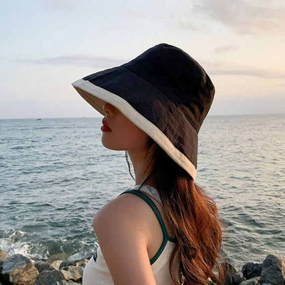 CoCopeaunt Summer Sun Hat Female Spring And Autumn Beach Outdoor UV Protection With Korean Version Of The Sun Hat Fisherman Hat
