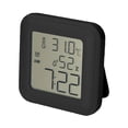 thumbnail image 3 of Reloj despertador digital Termómetro Higrómetro Calendario con pilas Temperatura Escritorio Fecha y hora portátil Reloj LCD para habitación de bebé Negro Sunnimix reloj despertador digital, 3 of 8