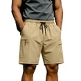 thumbnail image 3 of DDAPJ pyju Clearance Today! Big and Tall Workout Shorts for Men Drawstring Gym Athletic Shorts Basketball Training Shorts with Pockets Beige L, 3 of 7