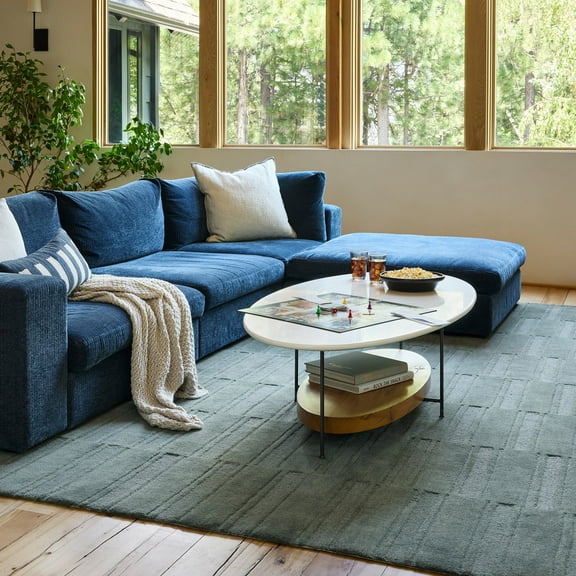 Rugs USA Starke Checked Wool Area Rug, 8' 6" x 11' 6", Starke Hunter Green