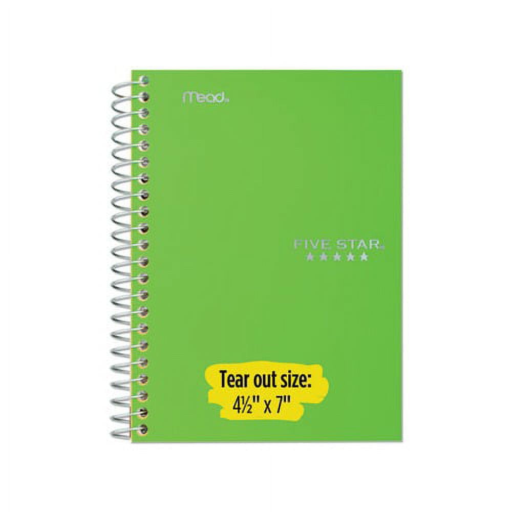 Wirebound Notebook 1 Subject, Medium/College Rule, Green Cover, 11 x 8.5, 100 Sheets