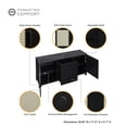 thumbnail image 4 of Manhattan Comfort Sheridan 59.05 Buffet Moderne en Canne avec Tablettes Ajustables, Noir, 4 of 5